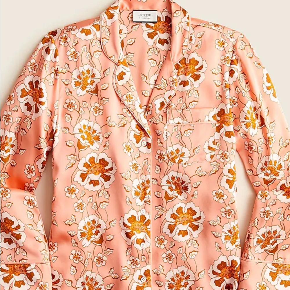 J. Crew Collection silk pajama blouse